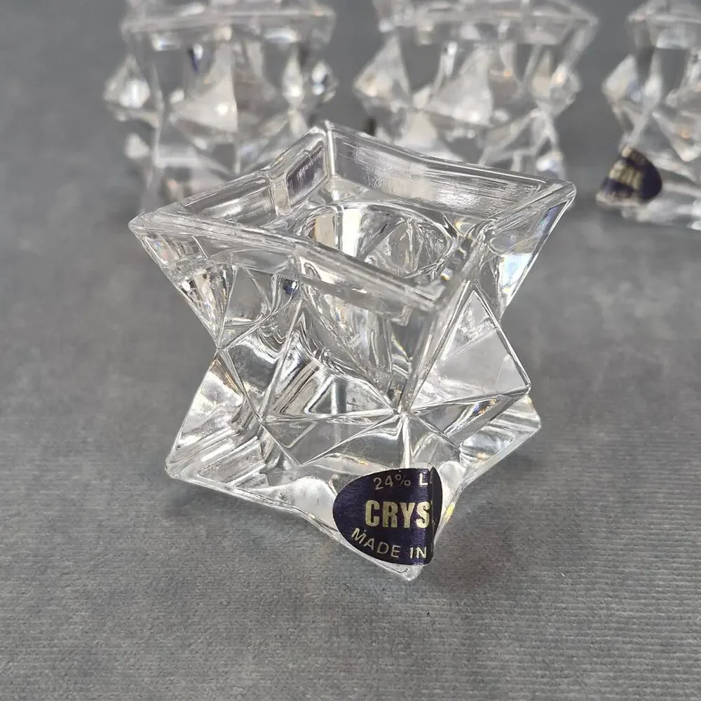 Deplomb Lot of 6 24% Lead Crystal Candle 2